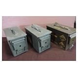 (3) Metal Ammo/Storage Containers