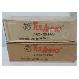 Tulamo 7.62 x 39 Cartridges, 122 Grain FMJ