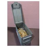 Assorted 308 Cartridges in Metal Ammo Container