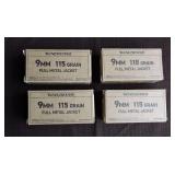 Winchester 9mm Cartridges, 115 Grain FMJ