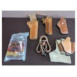 Assorted Leather Holsters and Gun Straps