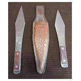 Case XX Throwing Knives in Leather Sheath