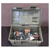 Assorted 7.62x39 Cartridges in Poly Ammo Container