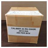 45 Caliber Bullets, 230 Grain, RN