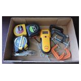Tape Measures, Clamps, Stud Finder, Etc.
