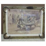 C. M. Russell Print, 'Peaceful Valley Saloon'