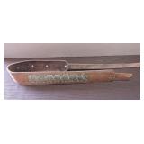 Custom Leather Guitar Strap w/Rattlesnake Inlay