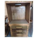 Wooden Cabinet w/3 Drawers