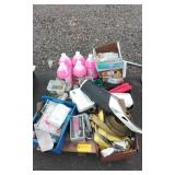 Ratchet straps / windshield wiper fluid / muffler