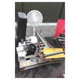 fans / shovel / broom / garbage cans