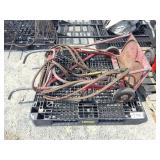 Welding cart with leads and torches