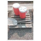 Shovel / 5 Gal. Jugs qty 2