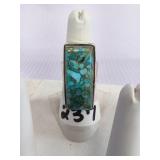Sterling Silver Square Turquoise Ring