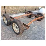 Tandem axle utility trailer frame