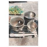 Commercial Various size Mixing Bowls w/ Whisk