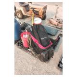 golf caddy qty 2 / various hardware / camp stove