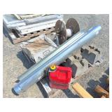 Cinder Blocks / Cable Spool Stand / Metal Sheeting