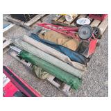 Canvas tent w/ poles /  truck dolly
