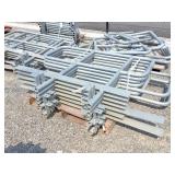 Galvanized walkway handrails