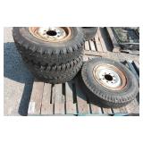 8 Lug Sawdust Snow Tires Qty - 2 w/ Spare