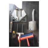 Miter vise / oil can / various tools