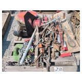 Chain binders, Boat anchor, Propane torch,