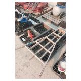 wooden ladder / saw horses / bottle jacks