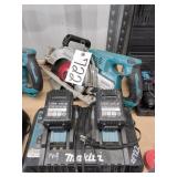 Makita 7 1/4' circular saw w/ batteries & charger