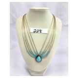 Sterling Silver Turquoise Pendant Necklace