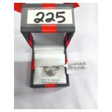 1/10 Carat TW Diamond Sterling Silver Ring