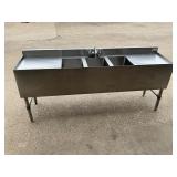 72ï¿½ John Boos 3 comp bar sink