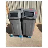 Toter commercial trash can