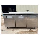 True TWT-72 72' 3-door worktop refrigerator