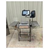 Hobart wrapping station with labeler and scale