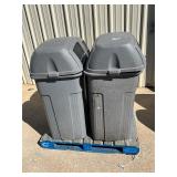 Toter commercial trash can