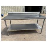 Stainless Steel Table w/ Backsplash