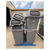 Lot of commercial trash cans