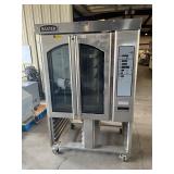 Baxter gas mini rack oven on casters