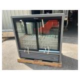 Never been used True glass door refrigerator