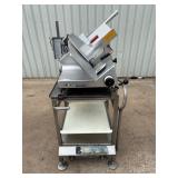Bizerba manual slicer with cart