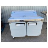 New in box 48' refrigerated prep table on casters