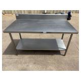 Winholt Stainless Steel Table w/ Backsplash