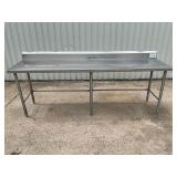 96x25 all stainless steel table