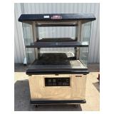 Custom deli 2 tier food warmer heated cabinet