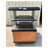 Custom Deli heated display merchandiser on casters