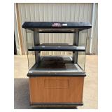 48' Custom Deli 2 tier heated warmer merchandiser