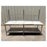 Stainless steel poly top table