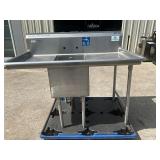 60ï¿½ stainless steel prep sink with 2 drain boards