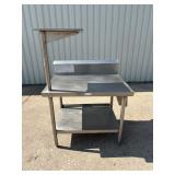 36'x26' Stainless Steel Table w/ Top Shelf