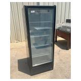 IDW 1 door glass refrigerator